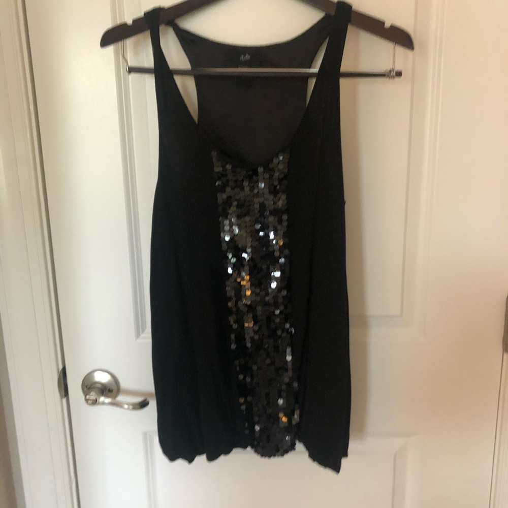Black sequins tank top